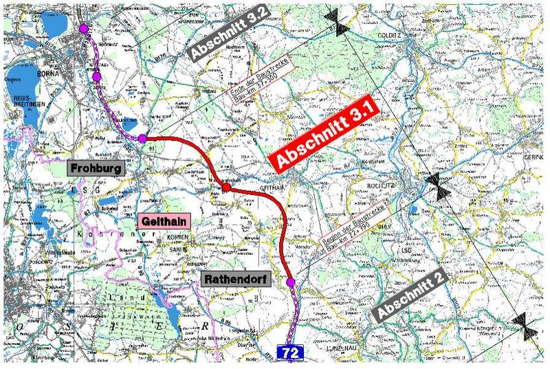 Bundesautobahn A 72, Chemnitz - Leipzig